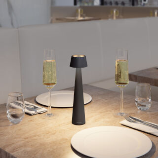 Sompex Mono schwarz Akku LED Tischleuchte Outdoorleuchte