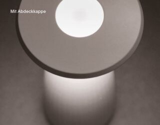 Sigor Nuflair dünenbeige Akku-Tischleuchte mit Vaseneinsatz