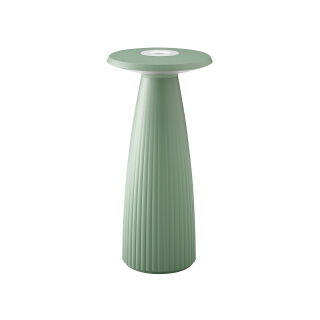 Sigor Nuflair salbeigrün Akku-Tischleuchte mit Vaseneinsatz