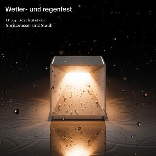 Sigor Nutalis nachtschwarz Akku-Tischleuchte