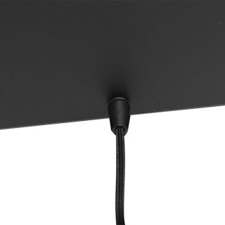 Steinhauer Reflexion Pendelleuchte Rauchglas schwarz 9 flammig