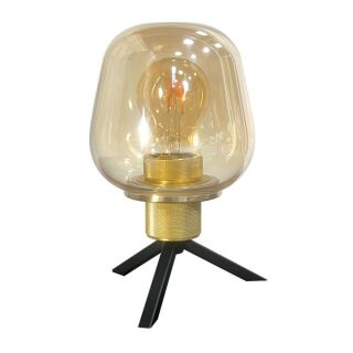 Steinhauer Reflexion Tischleuchte Amberglas