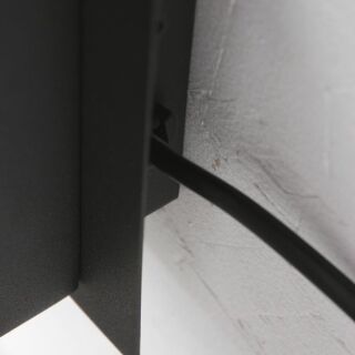 Mexlite Wandleuchte Upround mit USB Anschluss und Wireless Charger schwarz