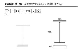Linealight Dublight Tischleuchte LED weiß