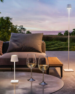 Sompex Troll Nano Akku LED Tischleuchte Outdoorleuchte grau