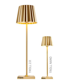 Sompex Troll Nano Akku LED Tischleuchte Outdoorleuchte gold