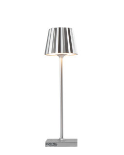 Sompex Troll Nano Akku LED Tischleuchte Outdoorleuchte silber