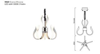 Mantra Versailles chrom LED Pendelleuchte 66W