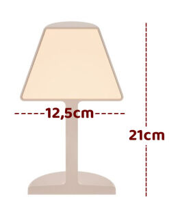 Sompex Twin T Akku LED Tischleuchte sand