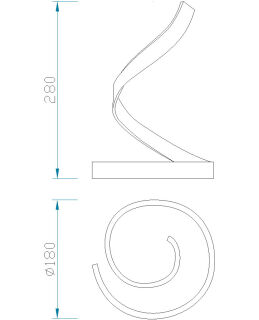 Mantra NUR PLATA CROMO LED Tischleuchte silber