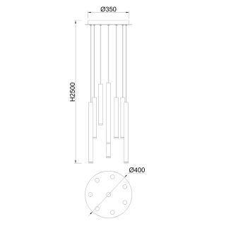 Mantra Cala Pendelleuchte Multicolor 8-flammig