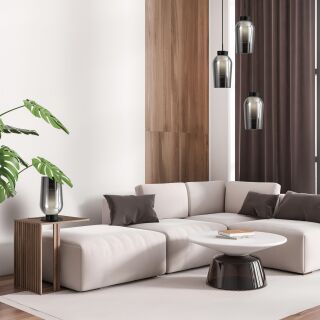 Mantra Nora Pendelleuchte Rauchglas 3-flammig