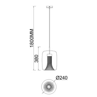 Mantra Kriss Pendelleuchte chrom gold 1-flammig