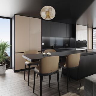 Mantra Kriss Pendelleuchte chrom gold 1-flammig rund