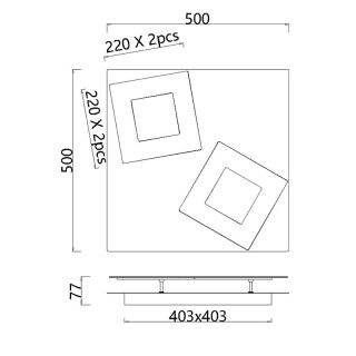 Mantra Dalia Deckenleuchte LED schwarz gold