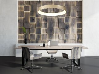 Mantra Niseko II Pendelleuchte LED gold 90cm