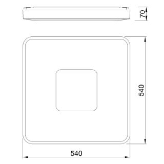 Mantra Coin Deckenleuchte LED mit Fernbedienung schwarz 54cm