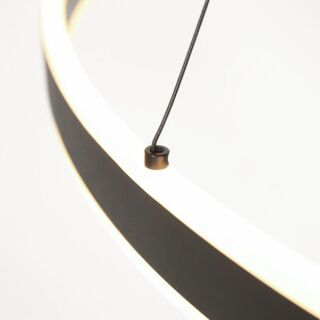 Steinhauer Ringlux Pendelleuchte LED schwarz 80cm