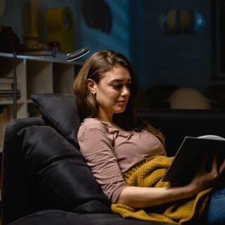 Steinhauer Soleil Akku LED Stehleuchte schwarz