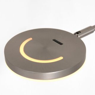 Steinhauer Soleil Akku LED Stehleuchte silber