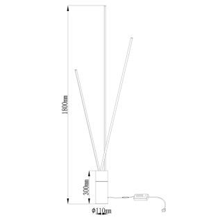 Mantra Vertical LED Stehleuchte 3-fach schwarz