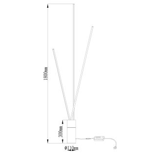 Mantra Vertical LED Stehleuchte 3-fach weiß