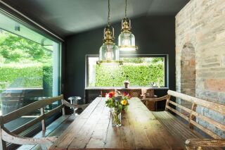 Mantra Vintage Pendelleuchte Messing Antik 38cm