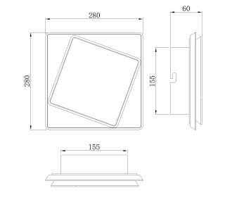 Mantra Dakla Wandleuchte LED weiß 28cm