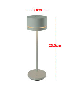 Leonardo Monza Akku LED Tischleuchte olivgrün