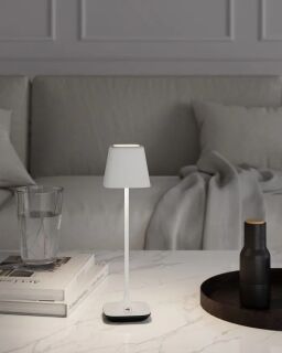 Leonardo Capri Akku LED Tischleuchte weiß