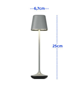 Leonardo Capri Akku LED Tischleuchte olivgrün