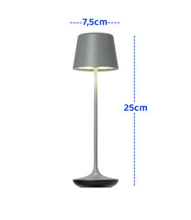 Leonardo Bari Akku LED Tischleuchte schwarz