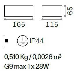 Ideal Lux Twin AP1 Außenleuchte Wandleuchte verschiedene Farben
