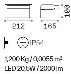 Ideal Lux Swipe Außenleuchte Wandleuchte verschiedene Farben