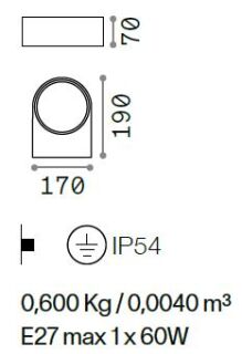 Ideal Lux Iko AP1 Außenleuchte Wandleuchte
