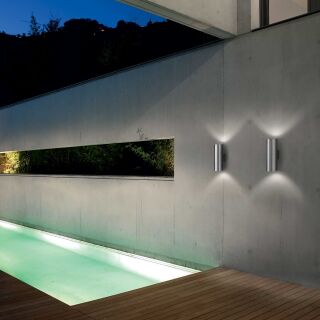 Ideal Lux Gun AP2 Außenleuchte Wandleuchte kaffee