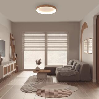 Mantra Niseko II Deckenleuchte LED Holzoptik 90cm