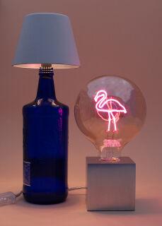 Sompex Cubic Tischleuchte mit Flamingo Filament Leuchtmittel