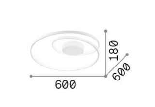 Ideal Lux Oz PL Dali Deckenleuchte messing LED 48W