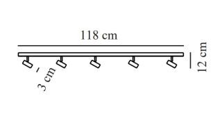 Nordlux Omari Deckenleuchte 5-Spot schwarz