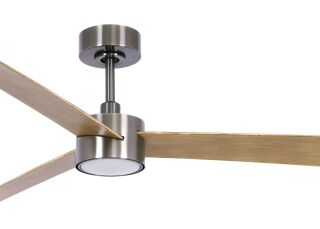 Lucci Air Deckenventilator Climate IV Nickel/Teak mit LED Beleuchtung