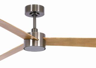 Lucci Air Deckenventilator Climate IV Nickel/Teak mit LED Beleuchtung