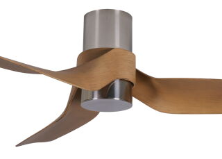 Lucci Air Deckenventilator Nautica Chrom/Teak mit LED Beleuchtung
