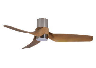 Lucci Air Deckenventilator Nautica Chrom/Teak mit LED Beleuchtung