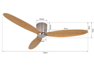 Lucci Air Deckenventilator Radar Chrom/Teak