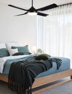 Lucci Air Deckenventilator Moonah Schwarz mit LED Beleuchtung