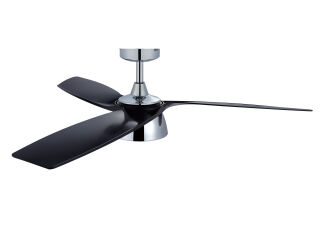 Lucci Air Deckenventilator Bronx Schwarz/Chrom mit LED Beleuchtung