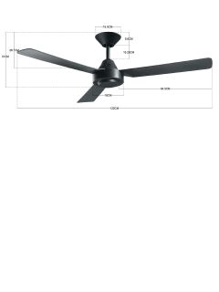 Bayside Calypso Deckenventilator Schwarz