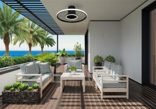 Mantra Soho Deckenventilator LED Fernbedienung dimmbar weiß