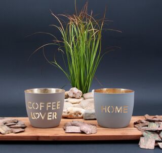 Madras Windlicht, M, Flannel-Gold, Home